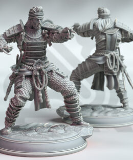 A fighter in a fight stance