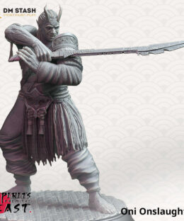 An oni wielding a large katana in a fight stance