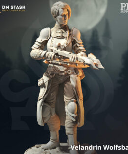 A huntress with a crossbow as a physical print for dungeons and dragons