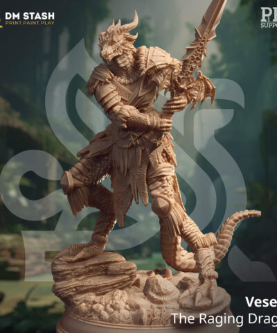 A Dragonkin character holding a two-handed sword in attack position.