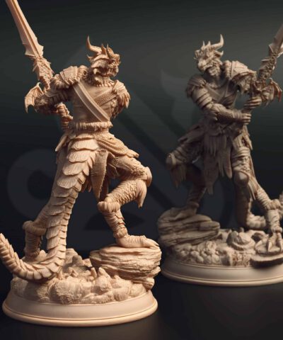 A Dragonkin character holding a two-handed sword in attack position.