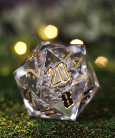 Clear Crystal Bubbles XXL 55mm Dice