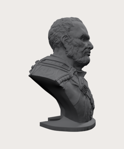 Alternative view of Mack Rhukta Bust - Ben Dansie
