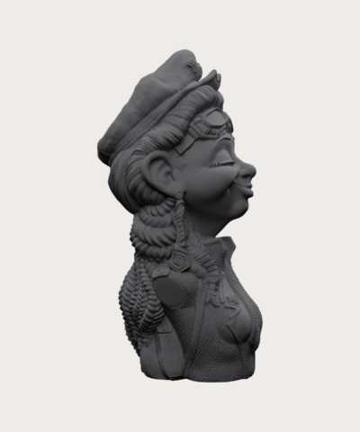 Alternative view of The Cheerful Pilot Bust - Ben Dansie