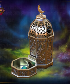 A dice tower in the style of a moon lantern