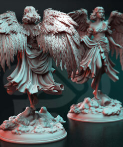 An angel with wings, it's a physical print for dungeons and dragons