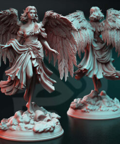An angel with wings, it's a physical print for dungeons and dragons