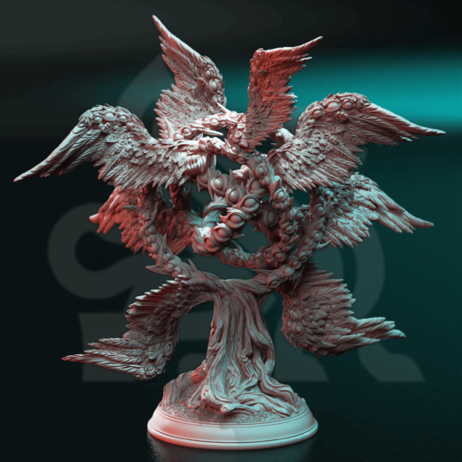 A biblically accurate angel with wings, and eyes, it's a physical print for dungeons and dragons