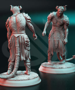 Physical miniature of a zombie demon for dungeons and dragons