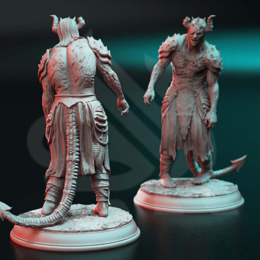 Physical miniature of a zombie demon for dungeons and dragons