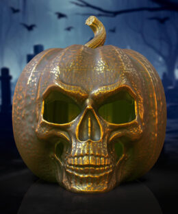 Halloween skull for storing dice