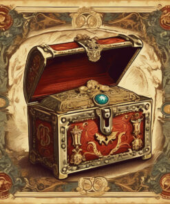 An open small Mystery Box with golden coins