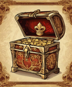 An open Large Mystery Box with golden coins