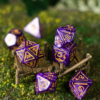 Boomer Dice Amethyst & Gold