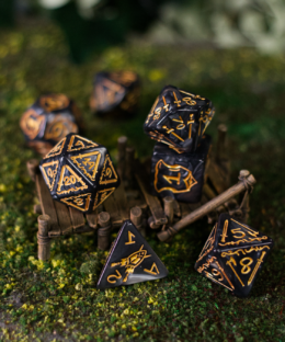 Boomer Dice Onyx & Gold