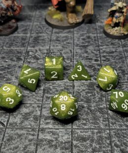 Glitter Moss Dice Set
