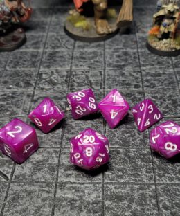 Pink Swirl Dice Set