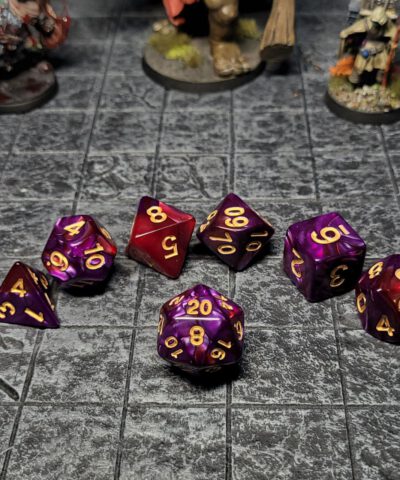 Blood with Grapejuice Dice Set