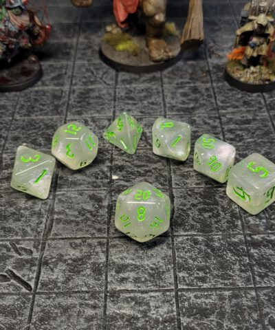 Transparent Greenish Dice Set