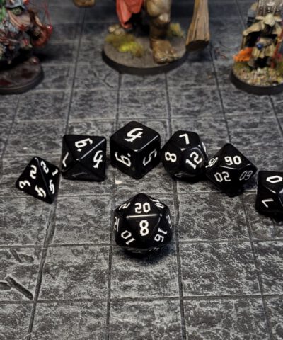 Black White Dice Set