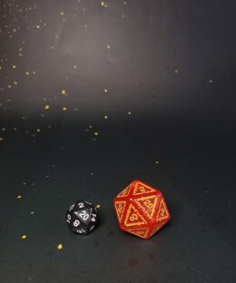Alternative view of Boomer Dice: Ruby & Gold