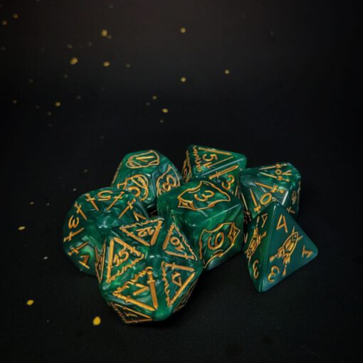 Boomer Dice: Emerald & Gold