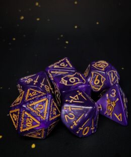 Boomer Dice: Amethyst & Gold