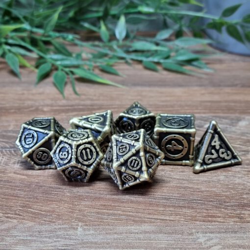 Bronze Ancient Metal Dice