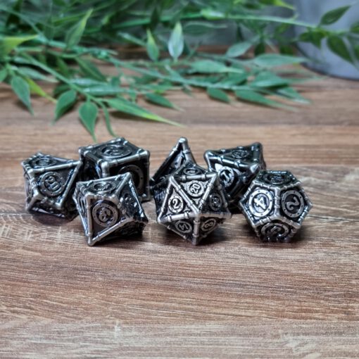 Silver Ancient Metal Dice