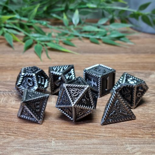 Silver Celtic Metal Dice