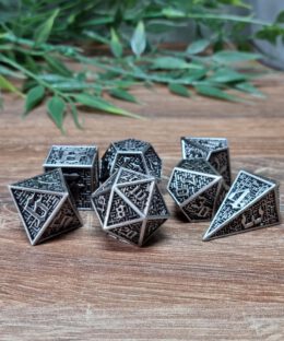 Silver Metal Maze Dice