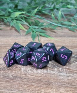 Black Pink Dice Set