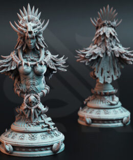 Alternative view of Driga female colossal blood mage bust - DM-Stash