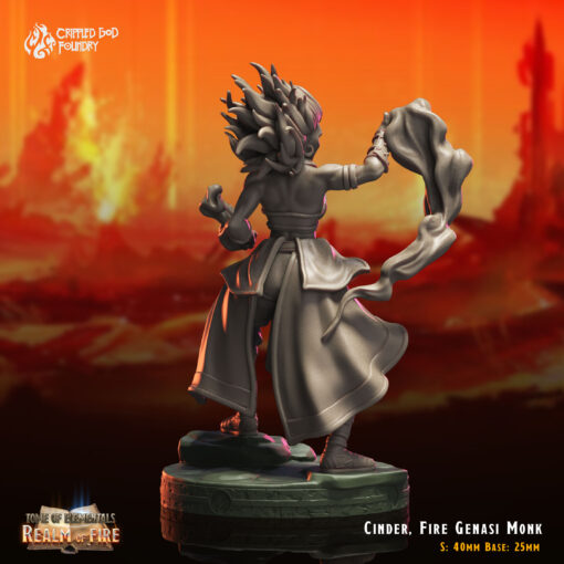 Cinder, Fire Genasi Monk - Image 2