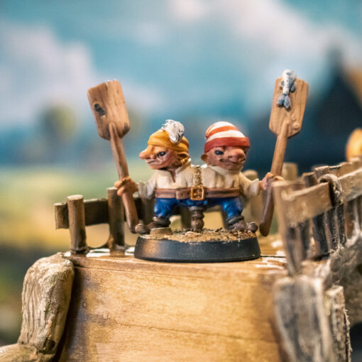 The Oarsmen, hobgoblin twins rowing the wrong way