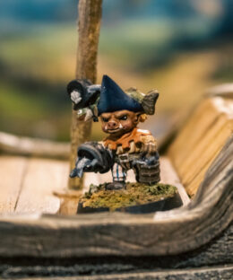 The Cannonier, carrying a bucket of fishy ammunition