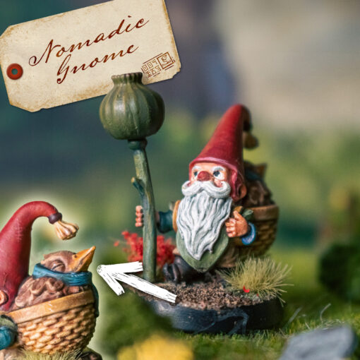 Nomadic Gnome carrying Baby Bird