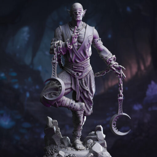 Uxas the Reborn - Drow Lunar Monk