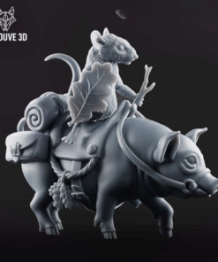 pig-riding forest ranger mouse