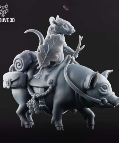 pig-riding forest ranger mouse