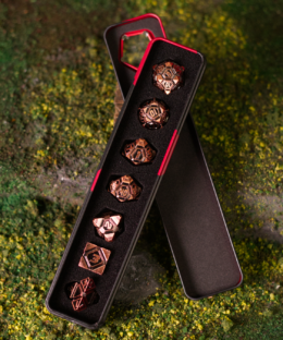 Alternative view of Copper Fractures Heavy Metal Dice Set