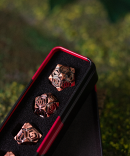 Copper Fractures Heavy Metal Dice Set