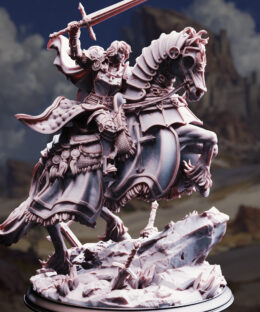 Mounted Jeanne du Lac - Knight of Justice - Hair