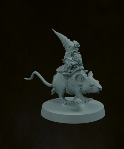 Alternative view of Gnome Mouse Rider Archer 1