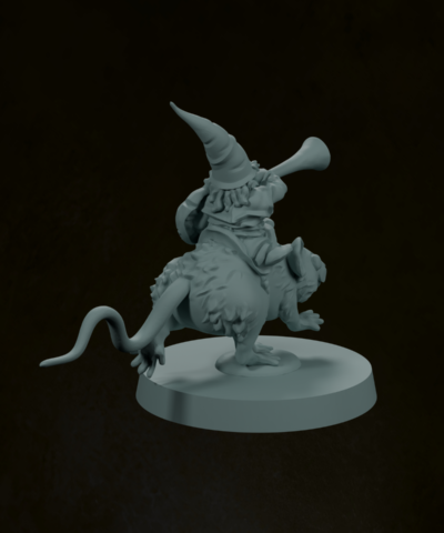 Gnome Mouse Rider Musician - Image 3