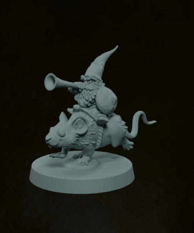 Gnome Mouse Rider Musician