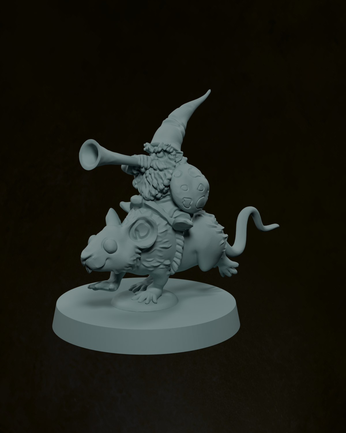 Gnome Mouse Rider Musician