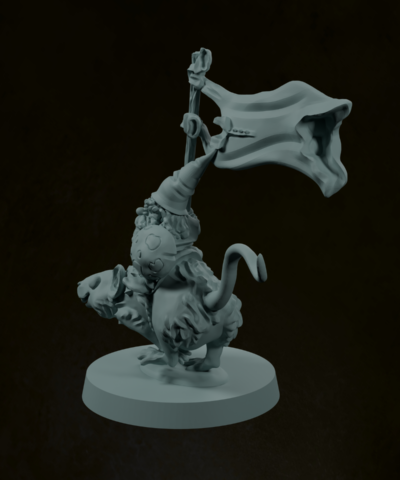 Alternative view of Gnome Mouse Rider Standard Bearer