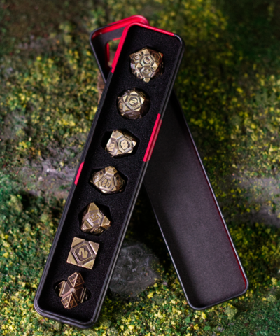 Alternative view of Bronze Fractures | Heavy Metal Dice Set