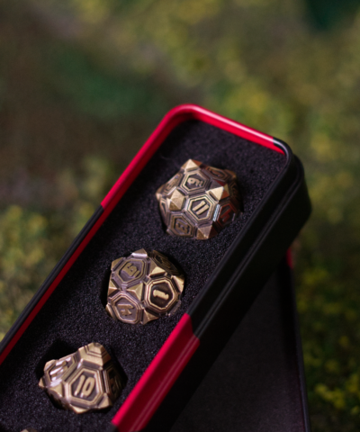 Bronze Fractures | Heavy Metal Dice Set